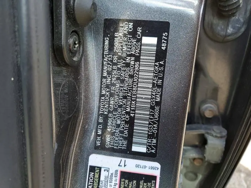 2013 TOYOTA AVALON XLE PREMIUM  