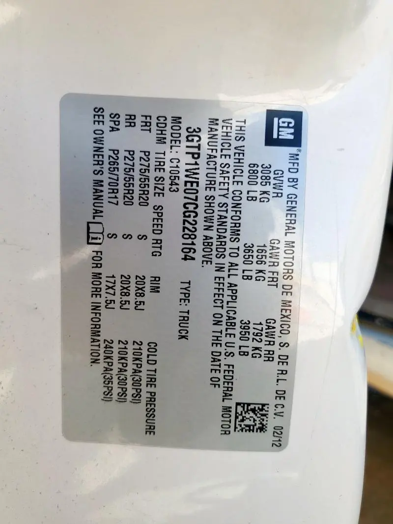 2012 GMC SIERRA C1500 SLT  