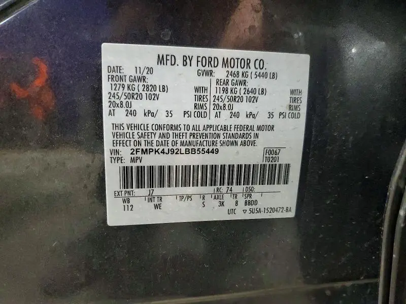 2020 FORD EDGE SEL  