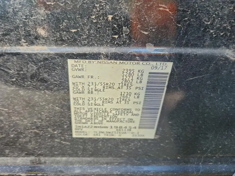 2017 NISSAN MURANO S  