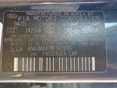 2015 KIA OPTIMA LX  