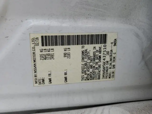 2016 NISSAN MAXIMA 3.5S  
