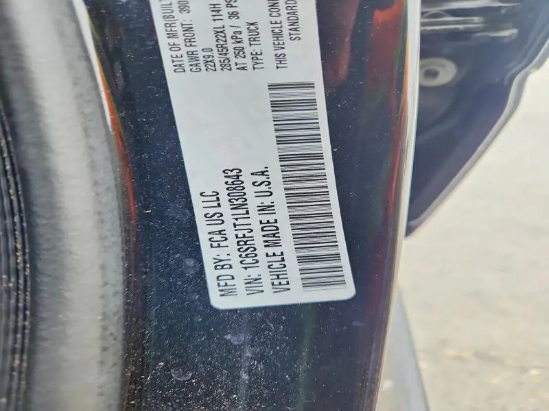 2020 RAM 1500 LARAMIE  