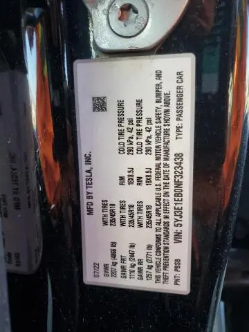 2022 TESLA MODEL 3   