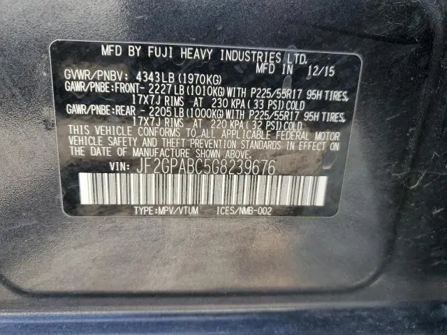 2016 SUBARU CROSSTREK PREMIUM