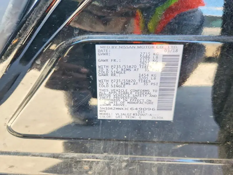 2018 NISSAN PATHFINDER SL  