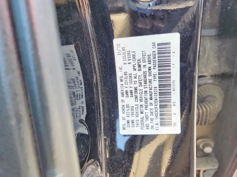 2013 HONDA ACCORD EXL  