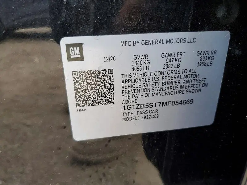 2021 CHEVROLET MALIBU LS  