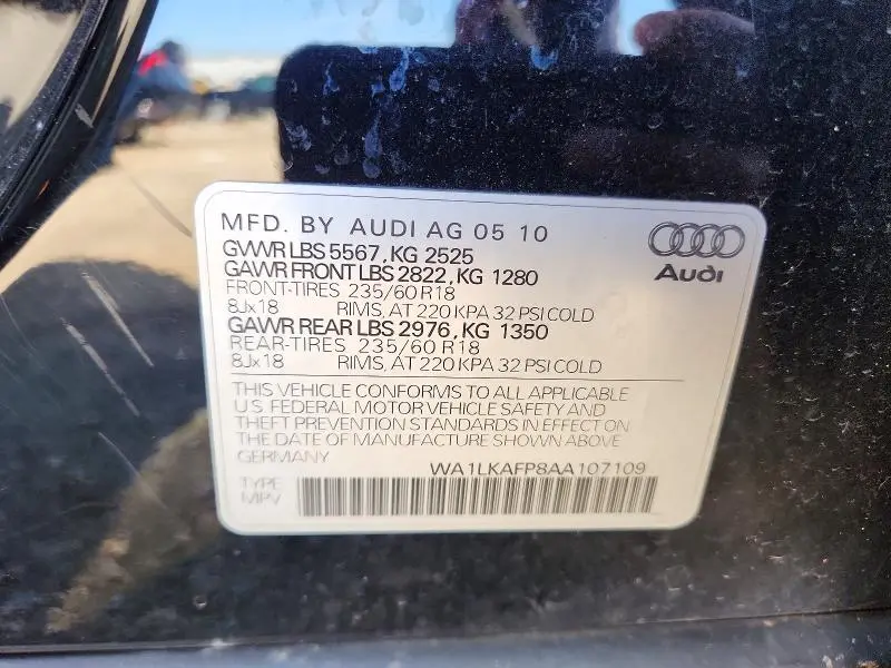 2010 AUDI Q5 PREMIUM PLUS  