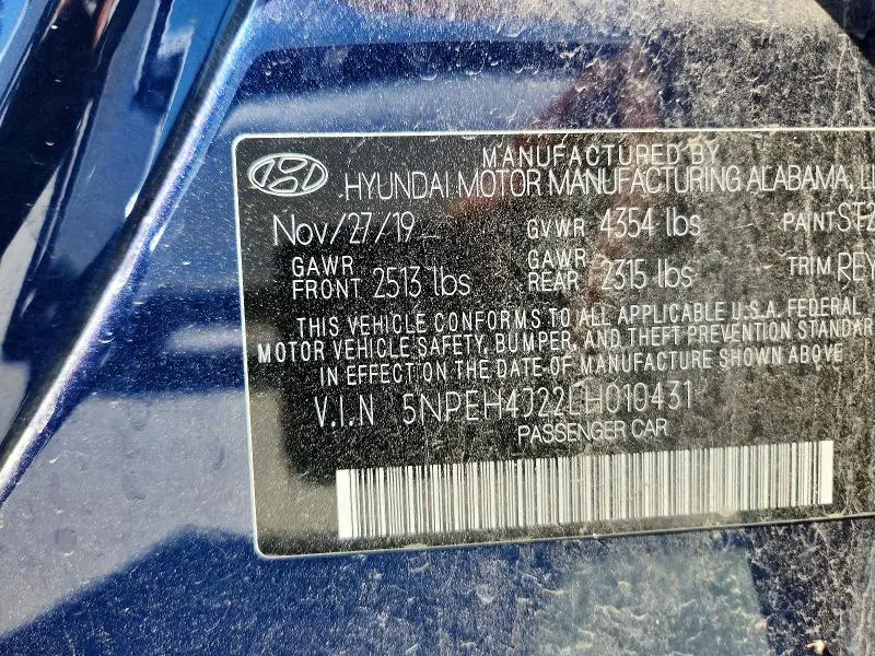 2020 HYUNDAI SONATA LIMITED  