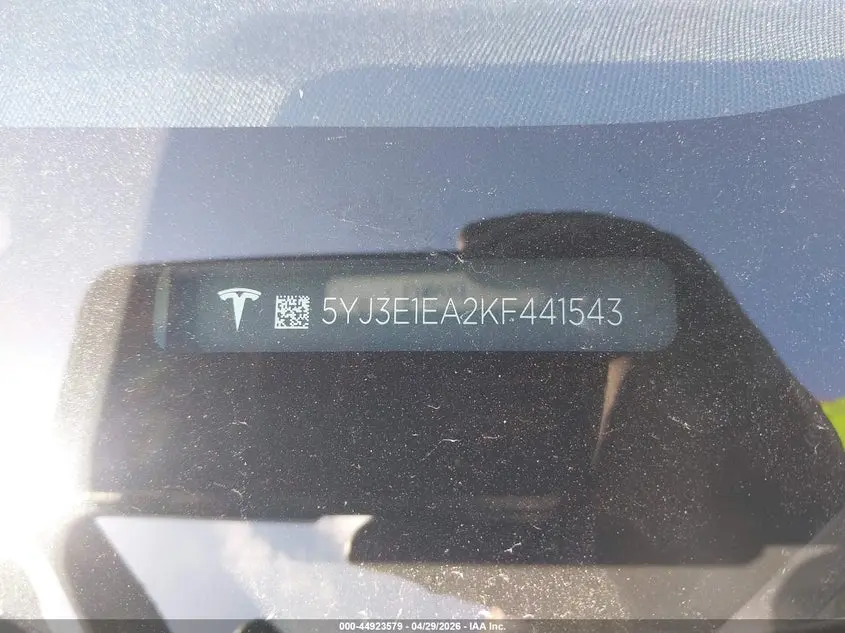2019 TESLA MODEL 3 LONG RANGE/MID RANGE/STANDARD RANGE/STANDARD RANGE PLUS