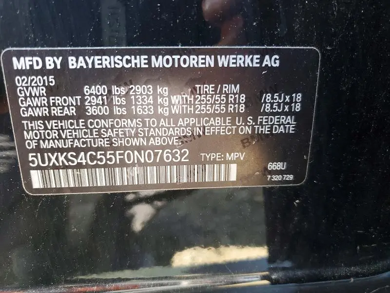 2015 BMW X5 XDRIVE35D  