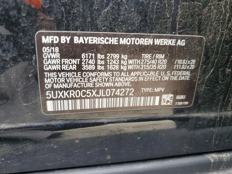 2018 BMW X5 XDRIVE35I  