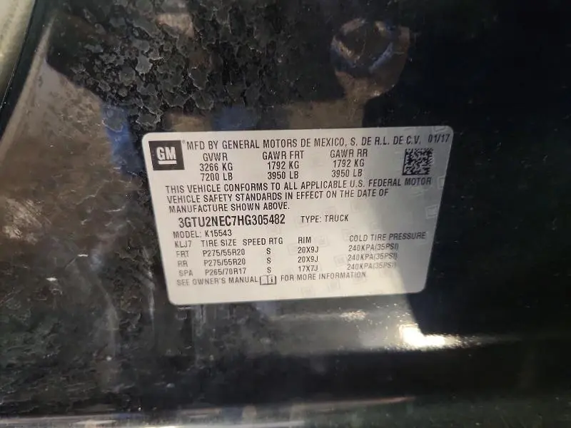 2017 GMC SIERRA K1500 SLT  