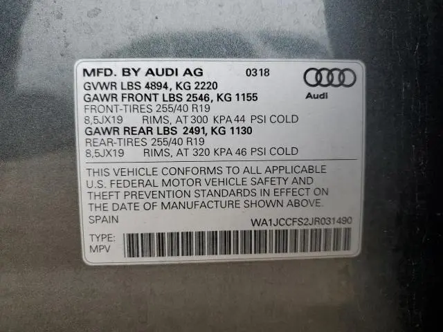 2018 AUDI Q3 PREMIUM PLUS  