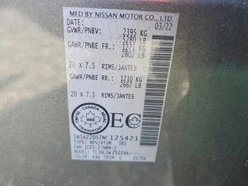 2022 NISSAN MURANO   