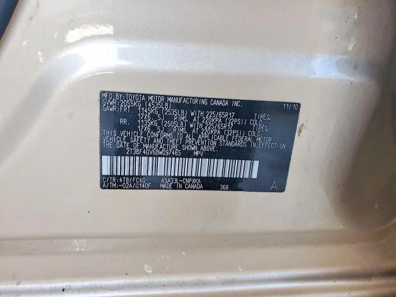 2011 TOYOTA RAV4 BASE  
