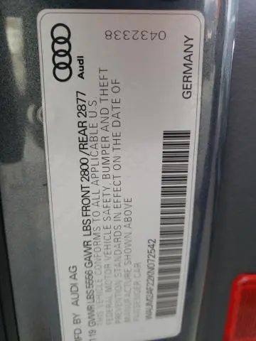 2019 AUDI A6 PRESTIGE  
