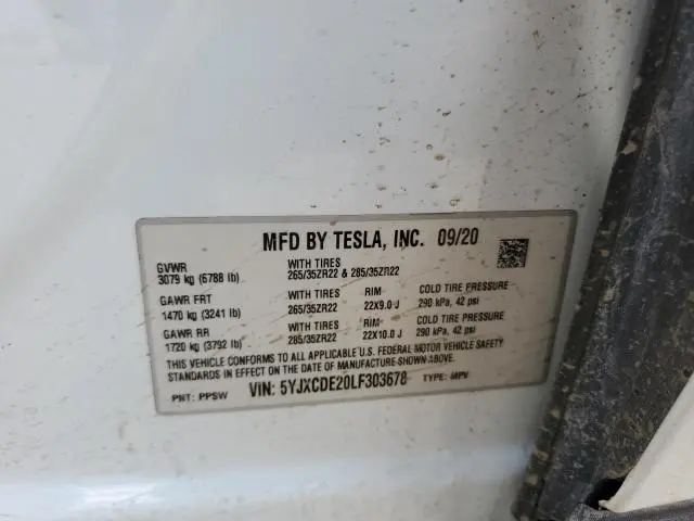 2020 TESLA MODEL X
