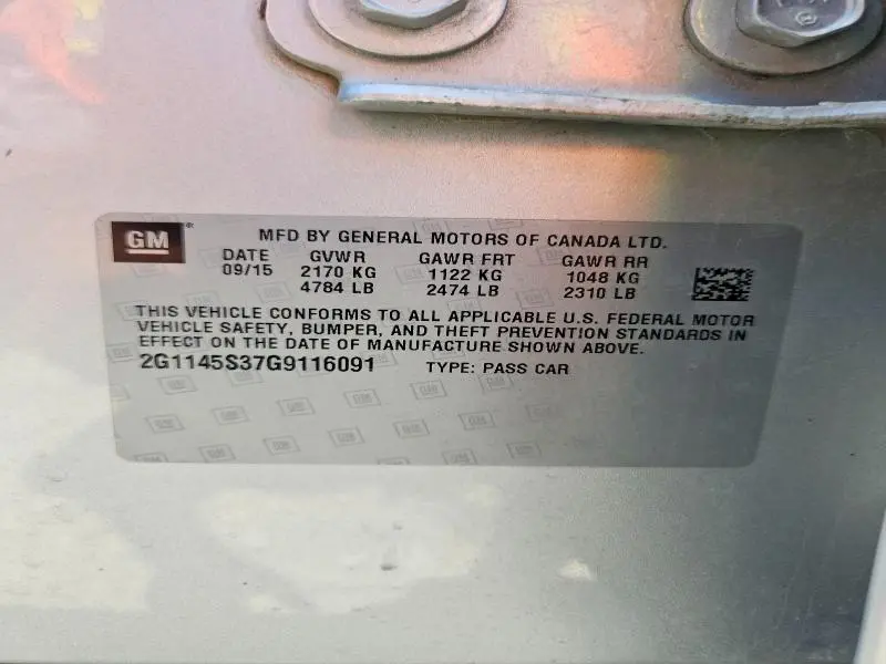2016 CHEVROLET IMPALA LTZ  