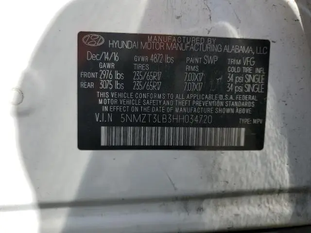 2017 HYUNDAI SANTA FE SPORT   