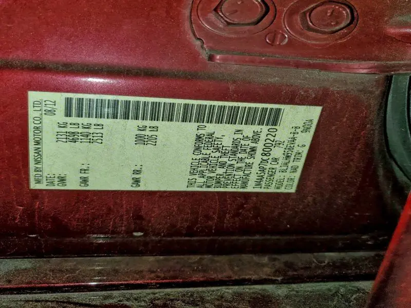 2013 NISSAN MAXIMA S  