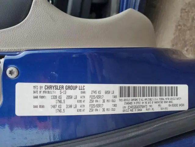2013 DODGE GRAND CARAVAN SE  