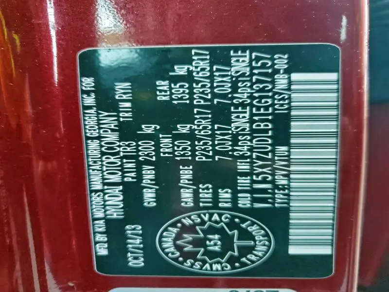 2014 HYUNDAI SANTA FE SPORT   