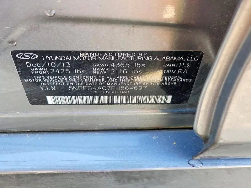 2014 HYUNDAI SONATA GLS  
