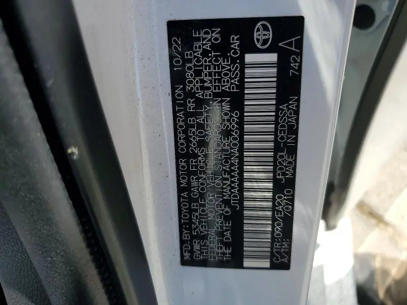 2022 TOYOTA MIRAI XLE  