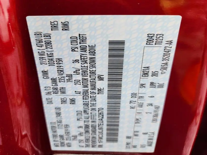 2014 FORD ESCAPE TITANIUM  