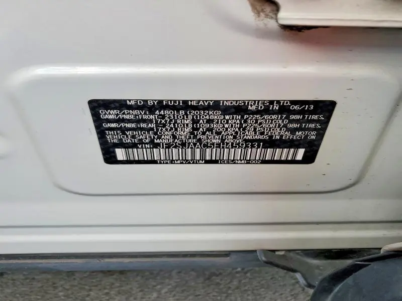 2014 SUBARU FORESTER 2.5I  