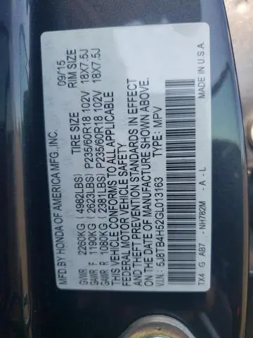 2016 ACURA RDX TECHNOLOGY  