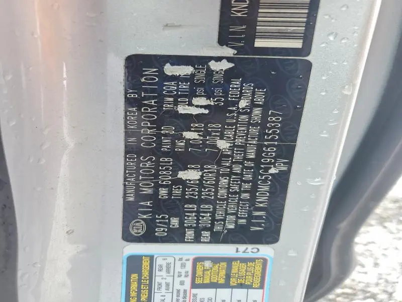 2016 KIA SEDONA EX  