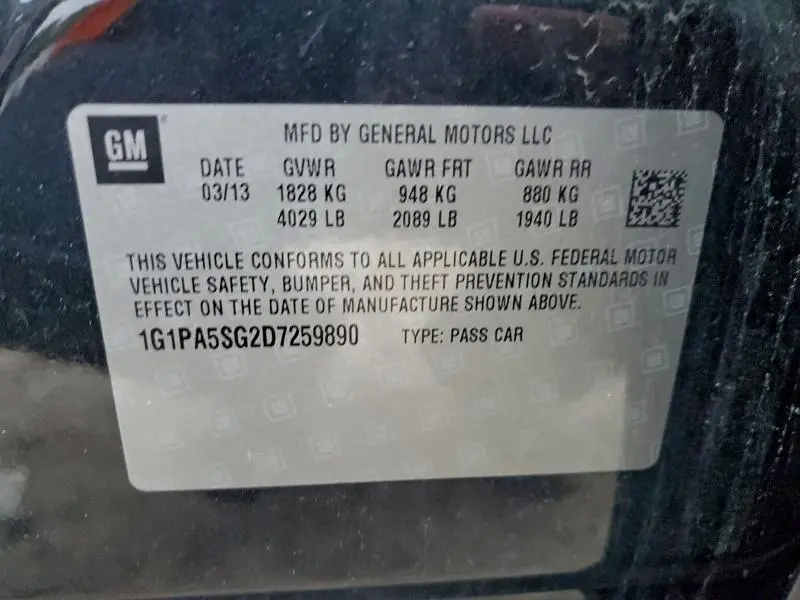 2013 CHEVROLET CRUZE LS  