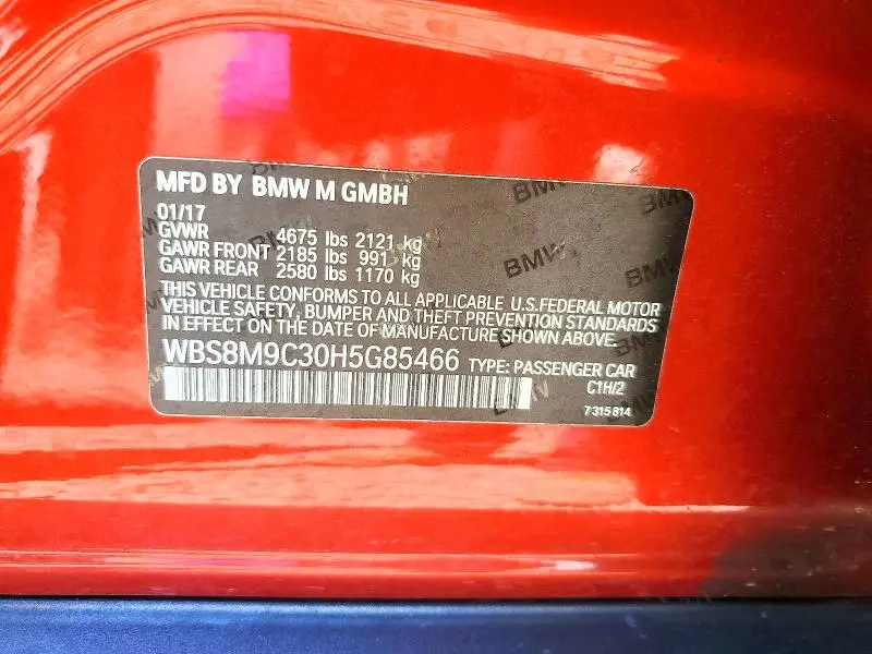 2017 BMW M3   