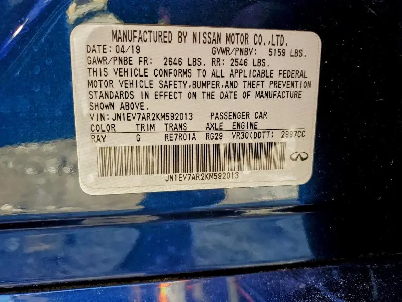 2019 INFINITI Q50 LUXE  