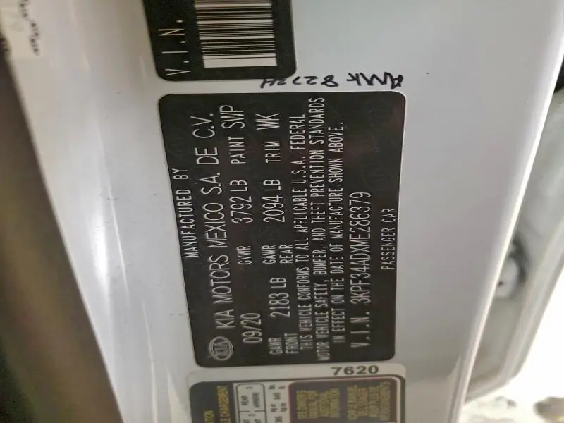 2021 KIA FORTE GT LINE  