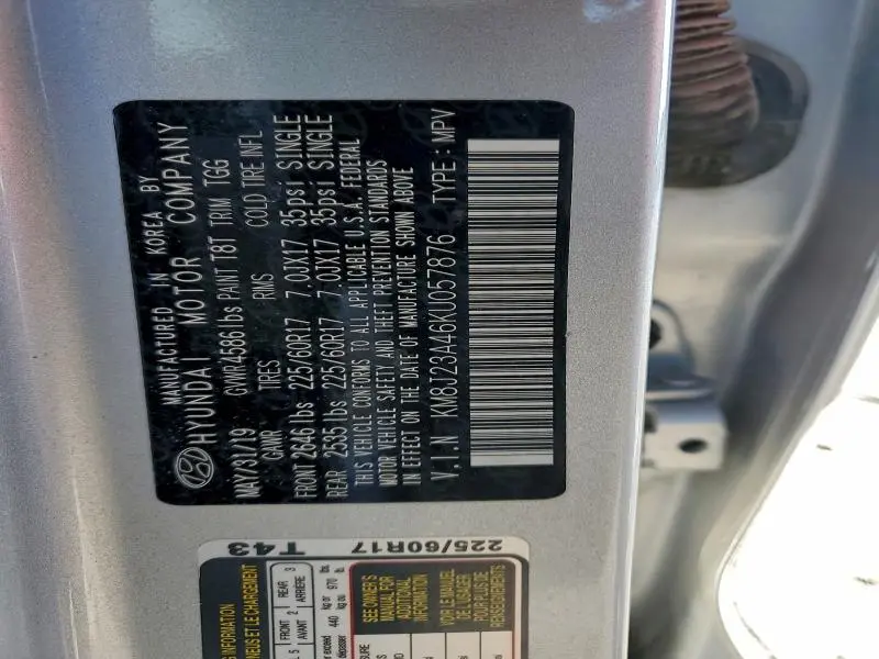 2019 HYUNDAI TUCSON SE  