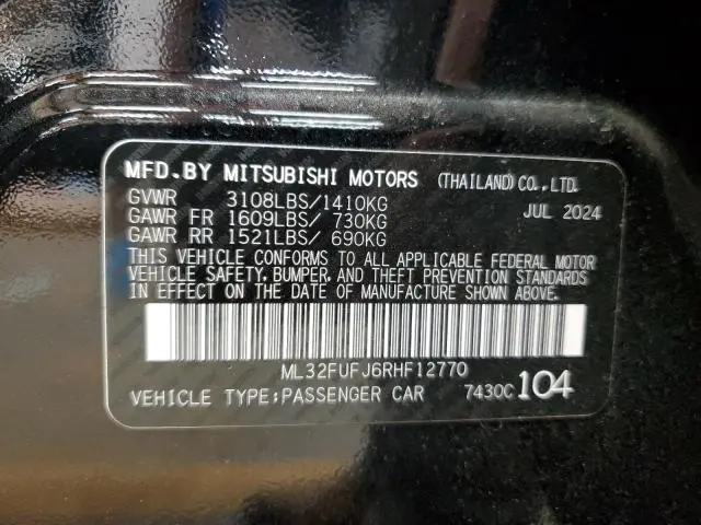 2024 MITSUBISHI MIRAGE G4 ES  