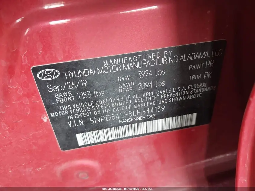2020 HYUNDAI ELANTRA SEL