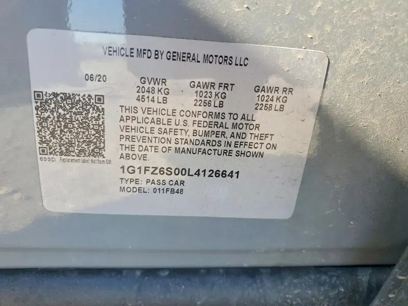 2020 CHEVROLET BOLT EV PREMIER  