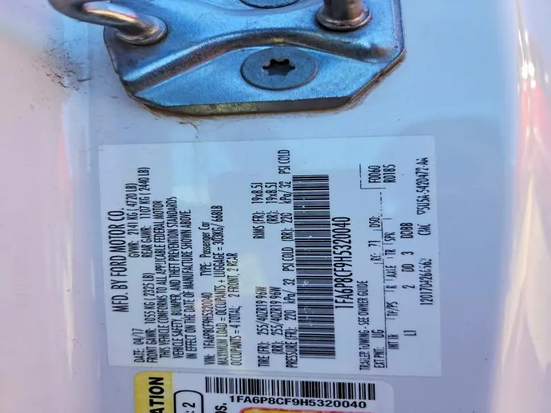 2017 FORD MUSTANG GT  