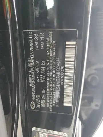 2021 HYUNDAI ELANTRA SEL  