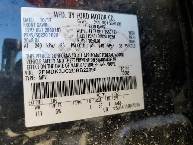 2013 FORD EDGE SEL  