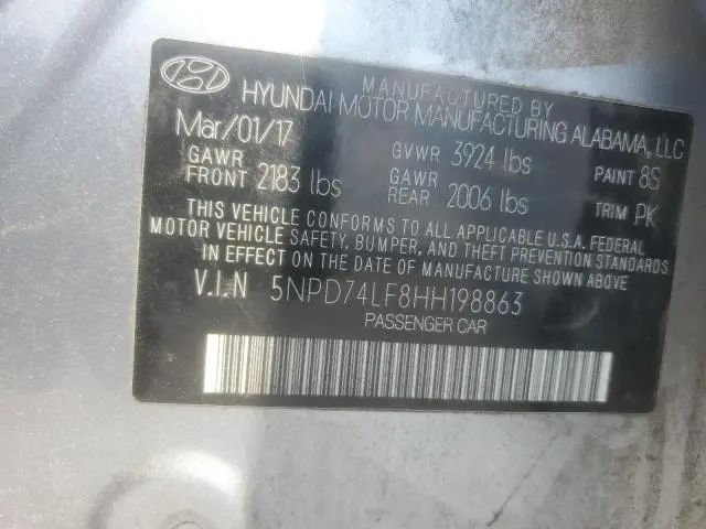2017 HYUNDAI ELANTRA SE  