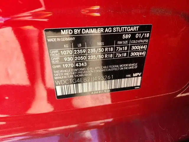 2018 MERCEDES-BENZ GLA 250  