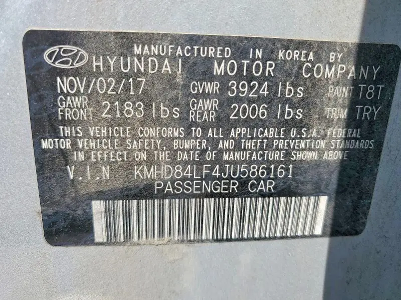 2018 HYUNDAI ELANTRA VALUE EDITION  