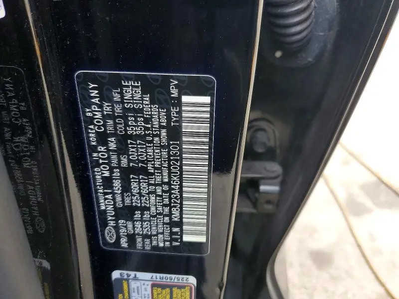 2019 HYUNDAI TUCSON SE  