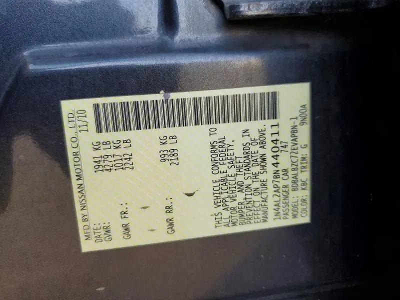 2011 NISSAN ALTIMA 2.5  